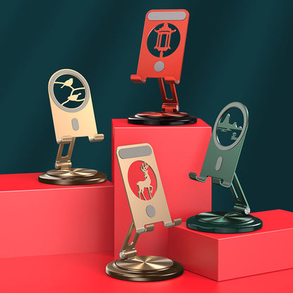 Armor King Foldable 360° Rotation Metal Phone Holder Adjustable Desktop Tablet Stand