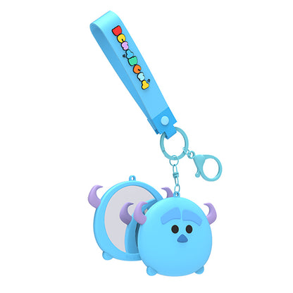 Disney Tsum Tsum Handy Mirror Key Ring Doll Pendant Keychain Anti-lost Lanyard