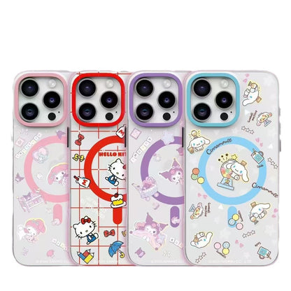 Sanrio Characters Tasty MagSafe Laser Glitter All-inclusive Shockproof IMD Protective Case Cover