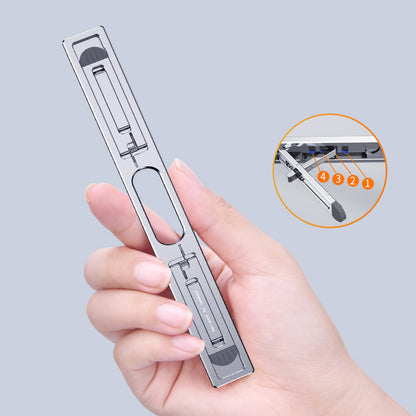 Oatsbasf Portable Laptop Stand Adjustable Tablet Riser Invisible Notebook Foldable Bracket