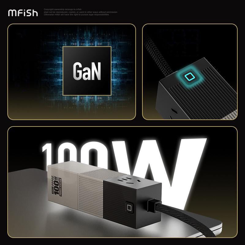 Mfish Electronic Mobile Power Station GaN 100W PD Fast Charger