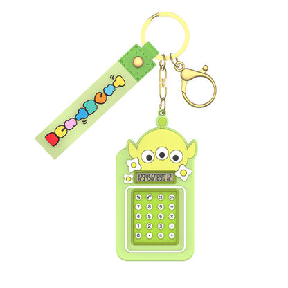 Disney Tsum Tsum Calculator Key Ring Doll Pendant Keychain Anti-lost Lanyard