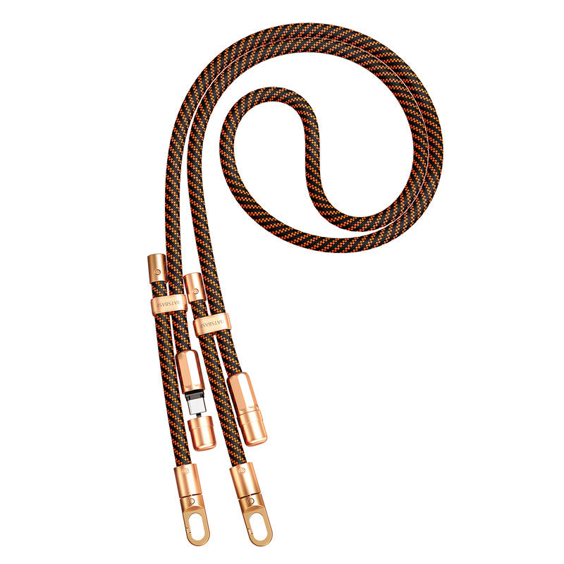 Oatsbasf 60W Type-C to Type-C Data Cable Retractable Phone Lanyard
