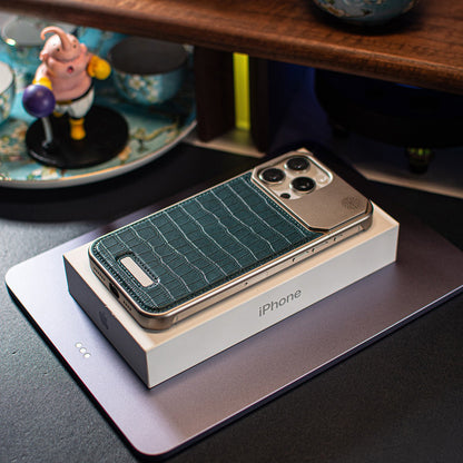 Armor King MagSafe Aluminum+Leather Heat Dissipation Aromatherapy Protective Cover Case