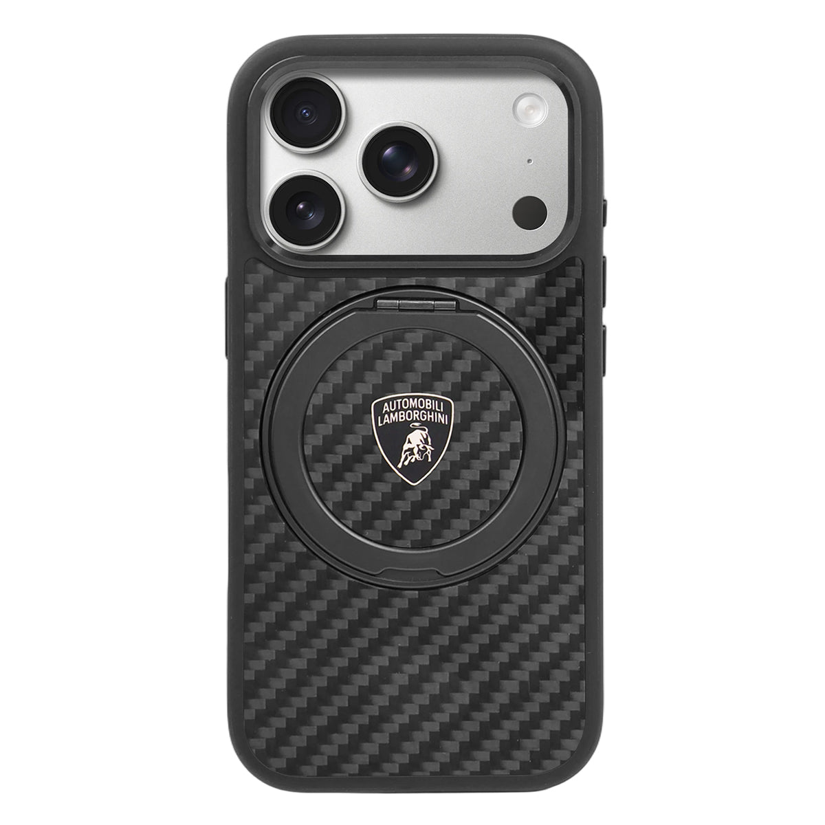 Lamborghini MagSafe 360° Stand  Carbon Fiber Phone Case - TE D1