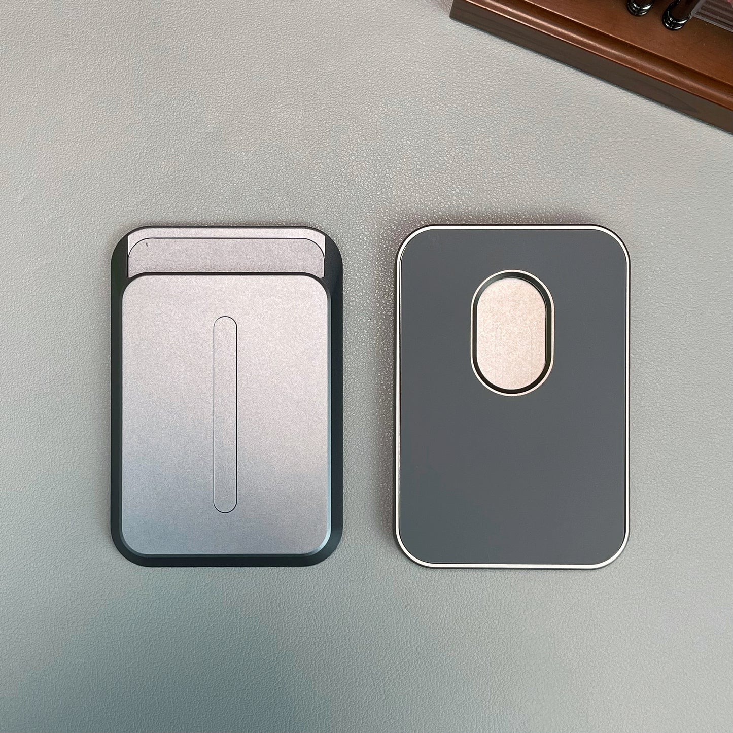 Armor King MagSafe Aluminum Alloy Phone Wallet Magnetic Card Holder