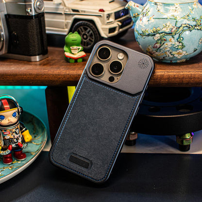 Armor King MagSafe Aluminum+Leather Heat Dissipation Aromatherapy Protective Cover Case