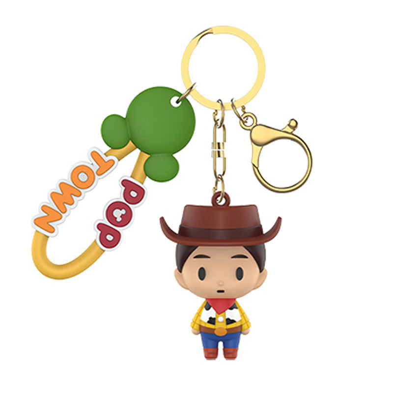 Disney Pop Town Key Ring Doll Pendant Keychain Anti-lost Lanyard