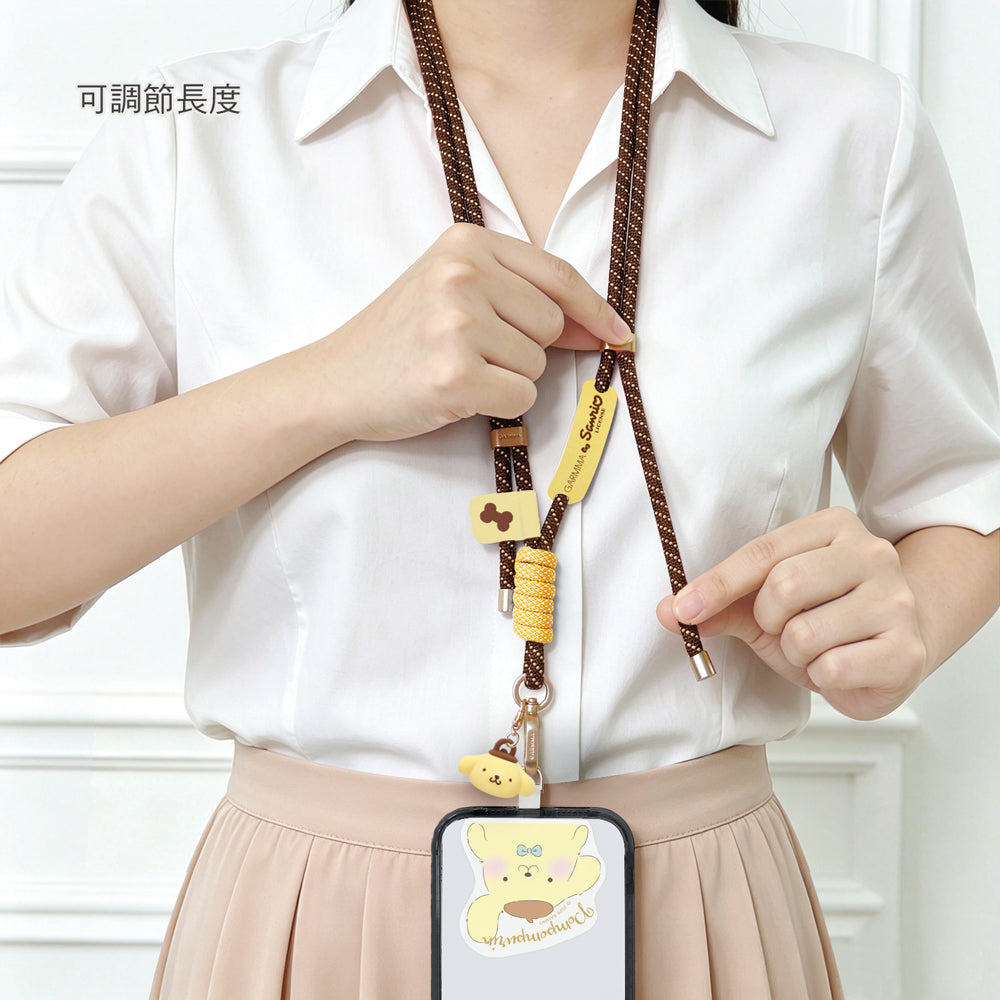 GARMMA Sanrio Characters Quipu Doll Charm Buckle Strap Crossbody Phone Lanyard