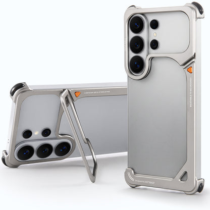 Oatsbasf 9 Shell Invisible Kickstand Air Cushion Shockproof Aluminum Metal Bumper Case Cover