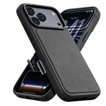 Oatsbasf Origin MagSafe Genuine Leather Capacitive Camera Button Case Cover