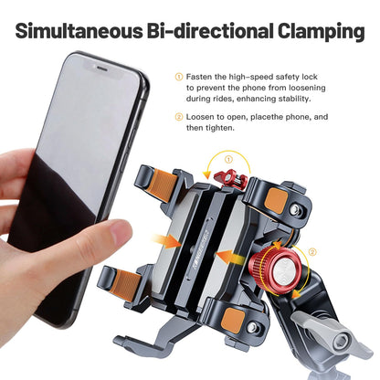 LanParte Aluminum Alloy Anti Vibration Universal Off-road Bracket Motorcycle Bike Handlebar Phone Holder Navigation Mount