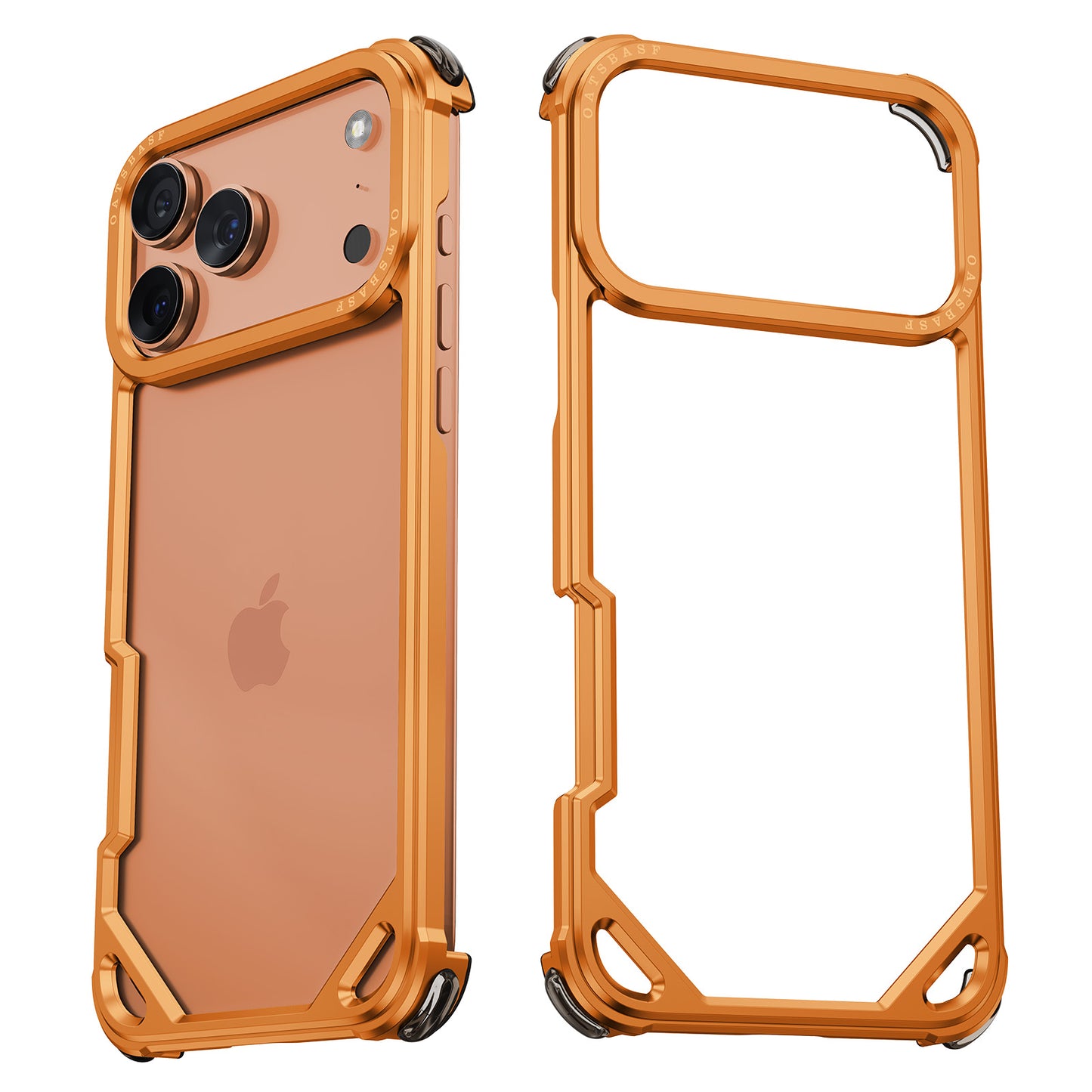 Oatsbasf Simple Shield Air Cushion Shockproof Aluminum Metal Bumper Case Cover