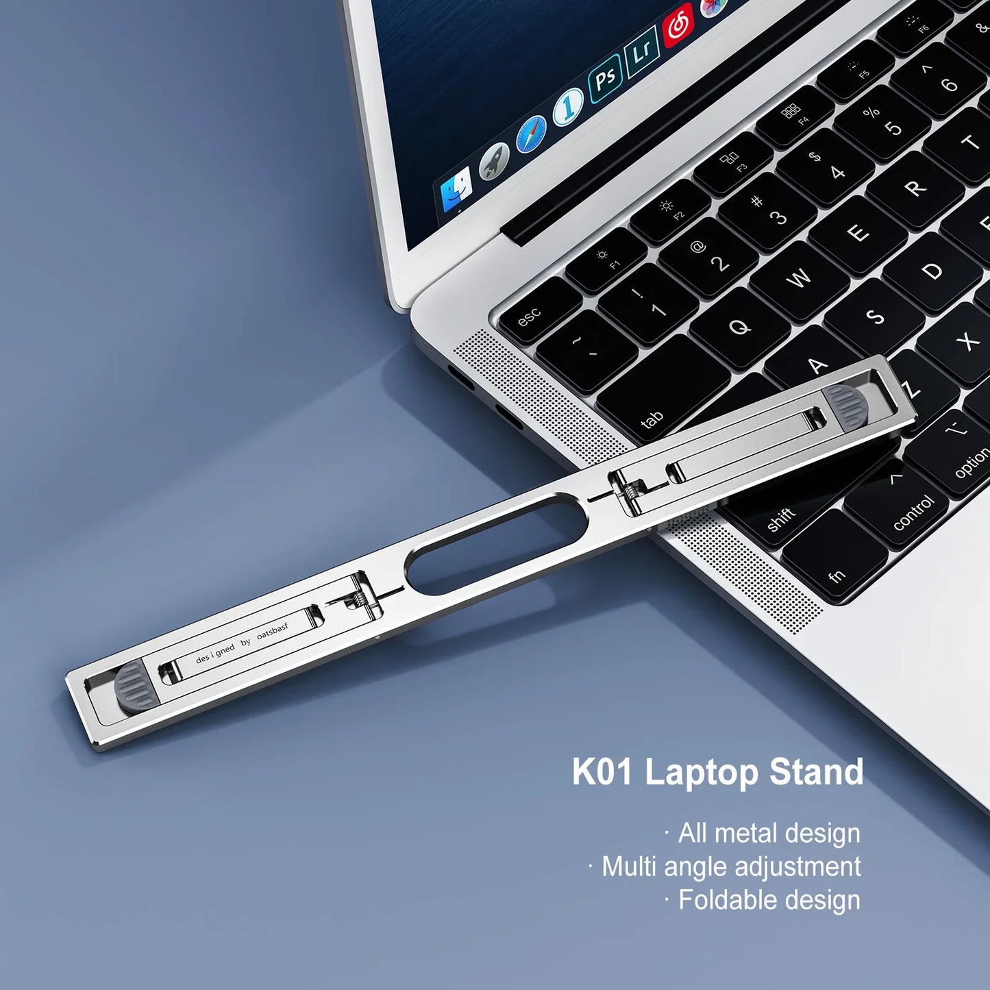 Oatsbasf Portable Laptop Stand Adjustable Tablet Riser Invisible Notebook Foldable Bracket