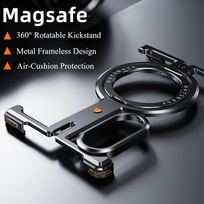Oatsbasf Z MagSafe Pivot Ring Stand Air Cushion Metal Cover Case
