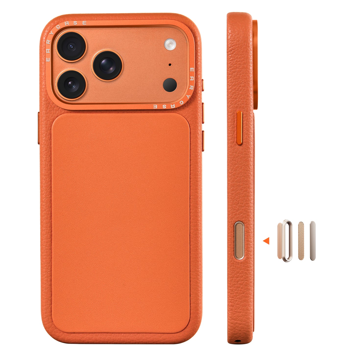 Oatsbasf Origin MagSafe Genuine Leather Capacitive Camera Button Case Cover