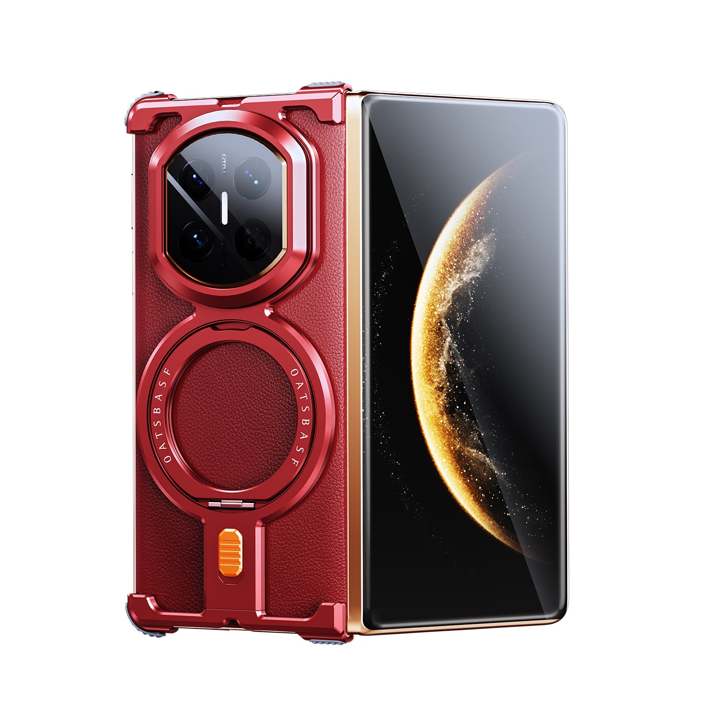 Oatsbasf New π MagSafe Pivot Ring Stand Air Cushion Minimalist Frameless Metal Case Cover