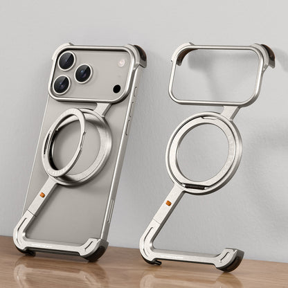 Oatsbasf Z MagSafe Pivot Ring Stand Air Cushion Metal Case Cover