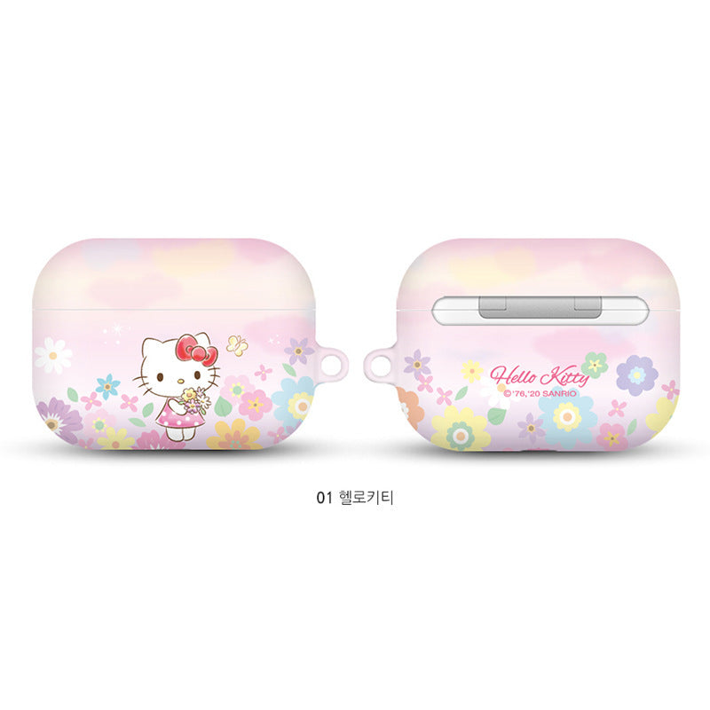 Sanrio Characters Flower Hard Apple AirPods Charging Case Cover