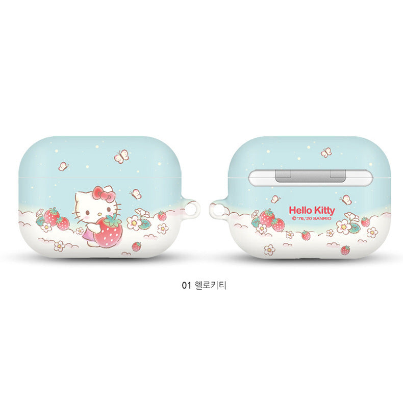 Sanrio Characters Strawberry Hard Apple AirPods Charging Case Cover