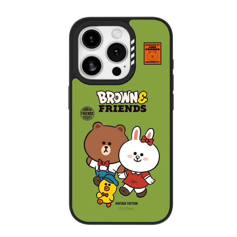 Line Friends Brown & Friends Vintage Edition MagSafe Shockproof Protective Case Cover