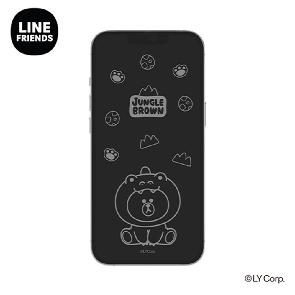 Line Friends Jungle Screen Off Print Full Screen Matte Tempered Glass Protector Film