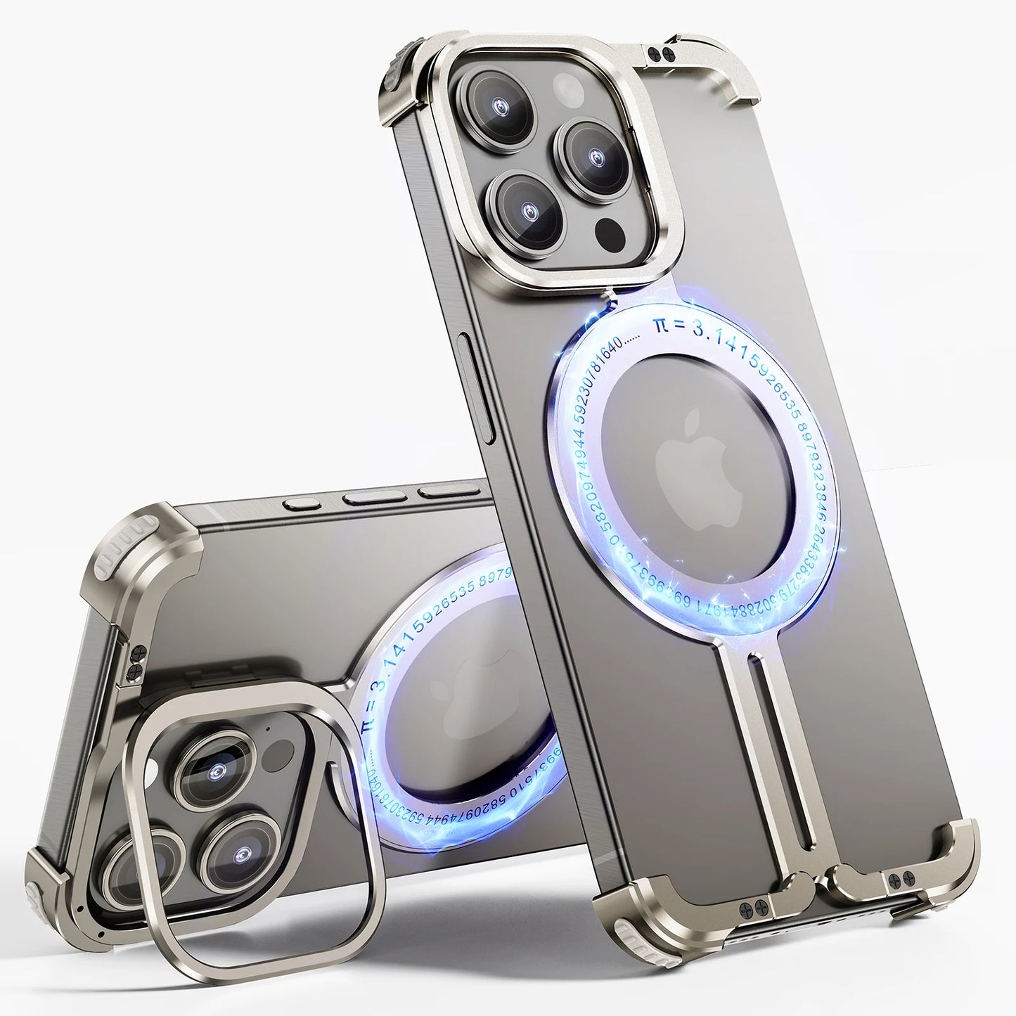 Armor King π MagSafe Frameless Metal Air Cushion Shockproof Case Cover