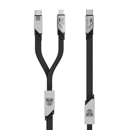 Transformers 2-in-1 65W Type-C + 27W Apple Lightning PD Fast Charging Cable