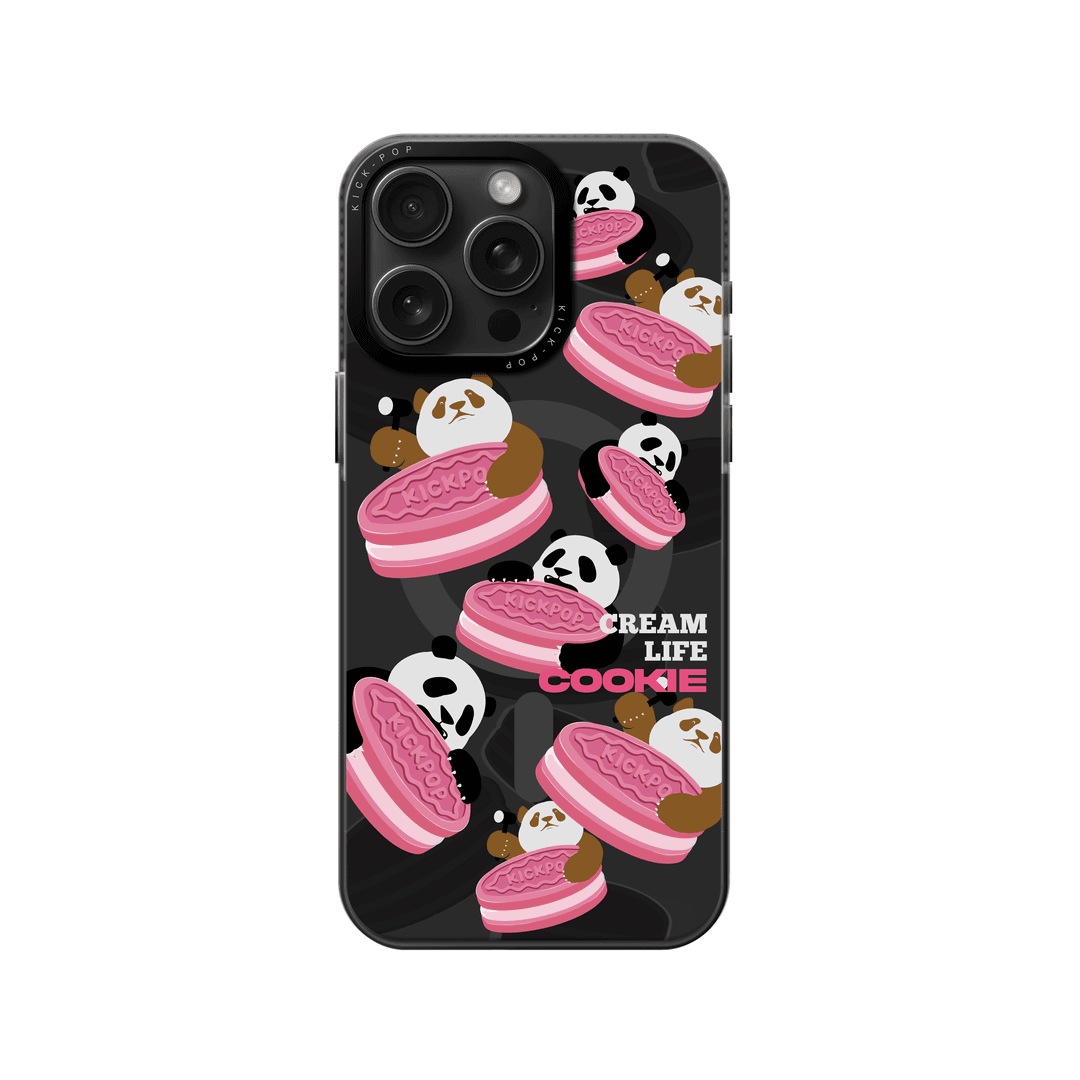 KICK-POP Cookie Panda MagSafe All-inclusive Shockproof IMD Protective Case Cover