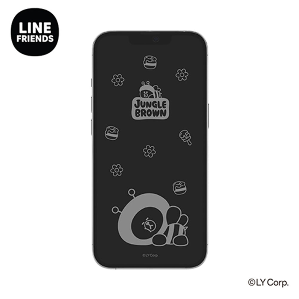 Line Friends Jungle Screen Off Print Full Screen Matte Tempered Glass Protector Film