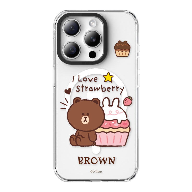 Line Friends Dessert MagSafe Shockproof Transparent Case Cover