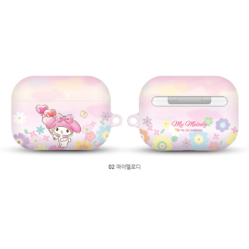 Sanrio Characters Flower Hard Apple AirPods Charging Case Cover