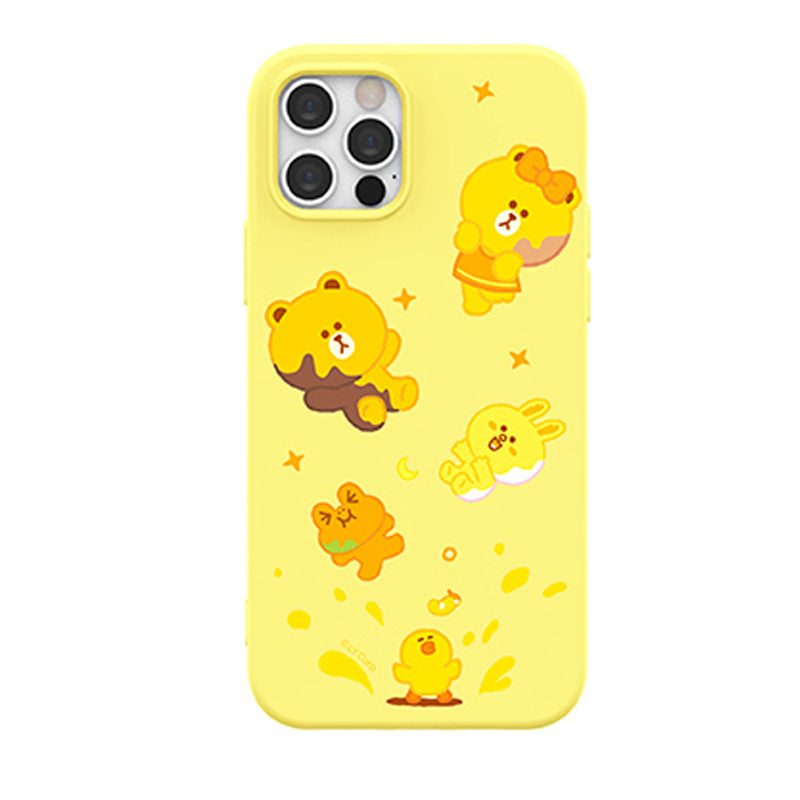 Line Friends Sally Makes Everything Yellow Liquid Silicone Soft Color Jelly Case Cover