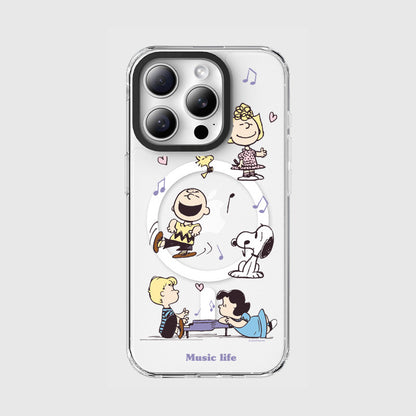 Peanuts Snoopy MagSafe Shockproof Clear Case Cover