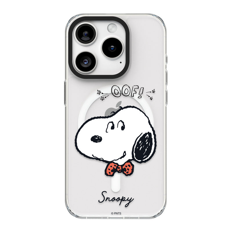 Peanuts Snoopy MagSafe Shockproof Transparent Case Cover