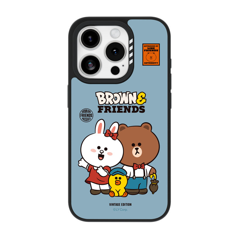 Line Friends Brown & Friends Vintage Edition MagSafe Shockproof Protective Case Cover