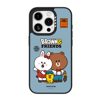 Line Friends Brown & Friends Vintage Edition MagSafe Shockproof Protective Case Cover