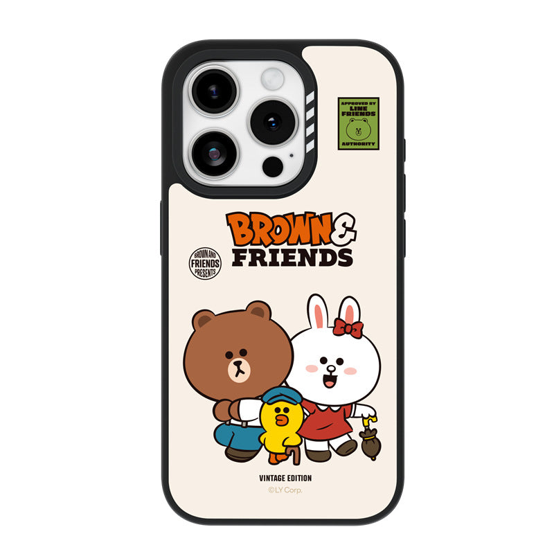 Line Friends Brown & Friends Vintage Edition MagSafe Shockproof Protective Case Cover