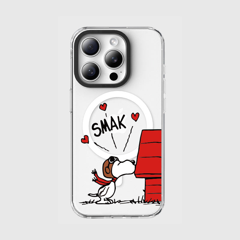 Peanuts Snoopy MagSafe Shockproof Clear Case Cover