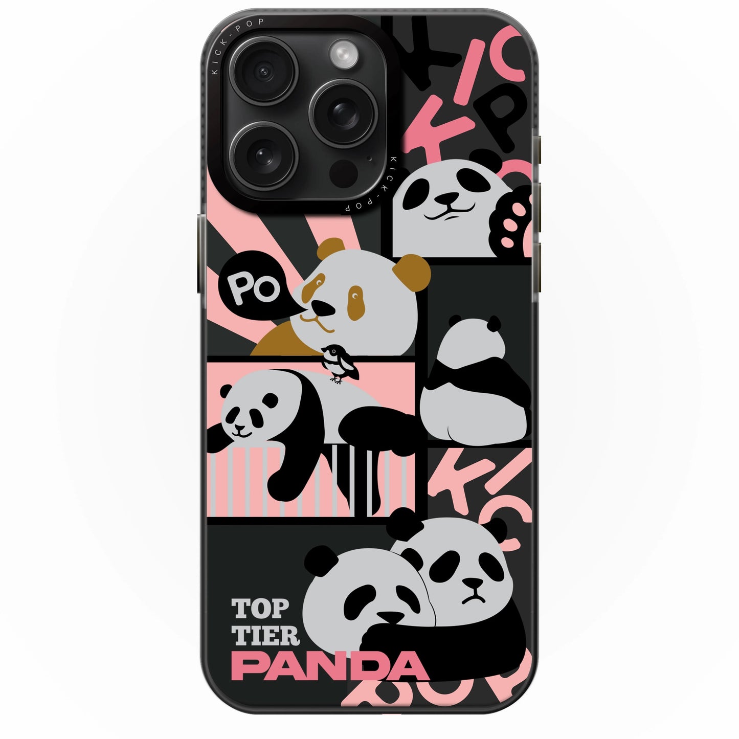 KICK-POP Top Tier Panda MagSafe All-inclusive Shockproof IMD Protective Case Cover