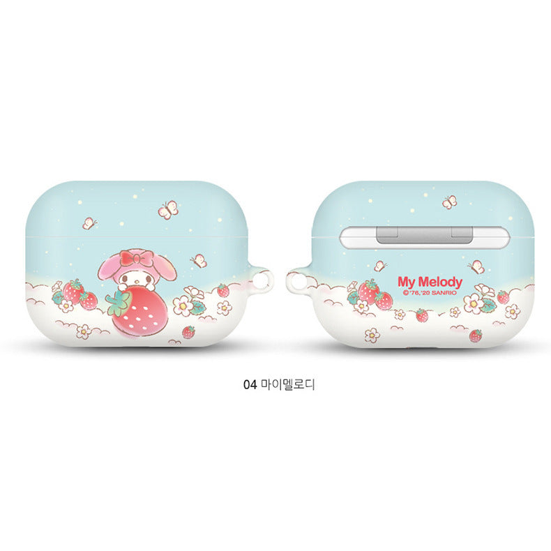 Sanrio Characters Strawberry Hard Apple AirPods Charging Case Cover