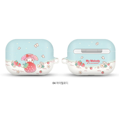 Sanrio Characters Strawberry Hard Apple AirPods Charging Case Cover