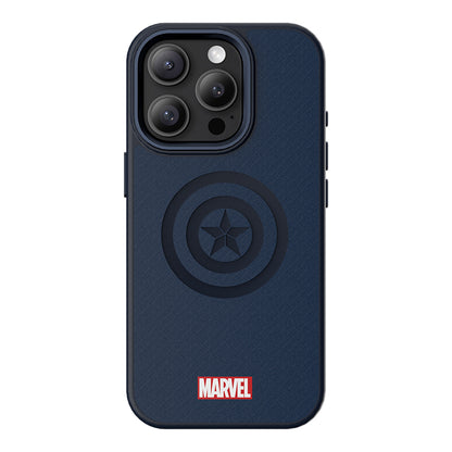 UKA Marvel Avengers TPU Frame Leatherette Fabric Imprint Case Cover