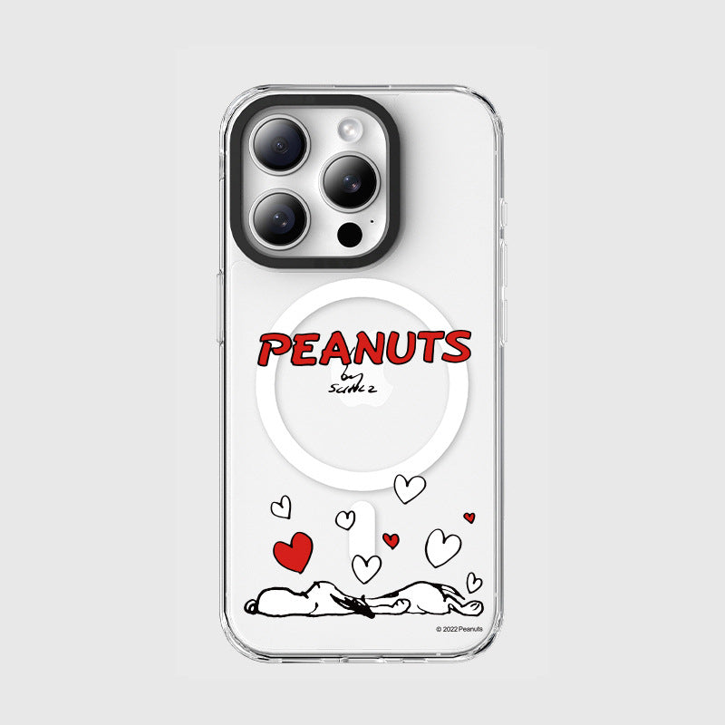 Peanuts Snoopy MagSafe Shockproof Clear Case Cover