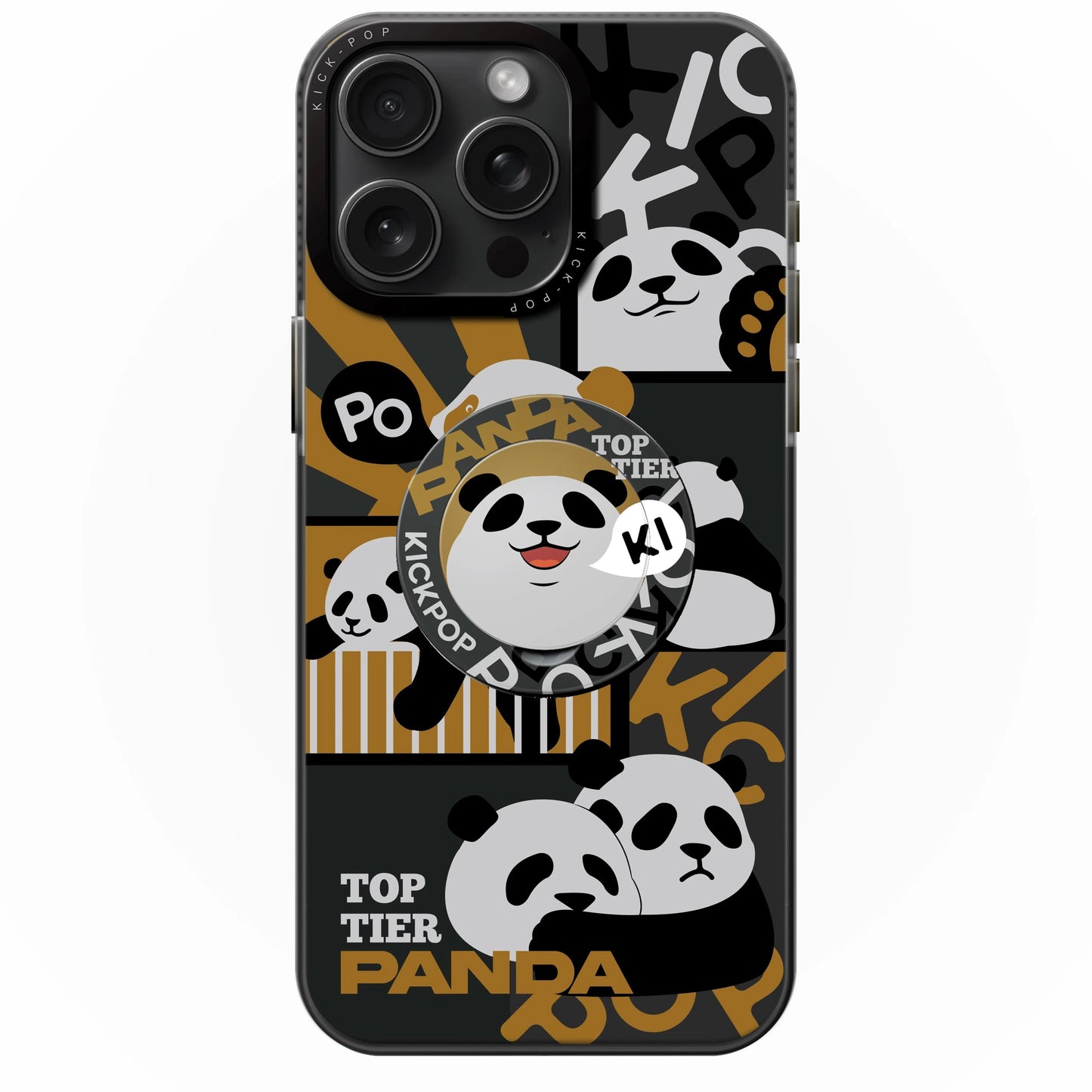 KICK-POP Top Tier Panda MagSafe All-inclusive Shockproof IMD Protective Case Cover