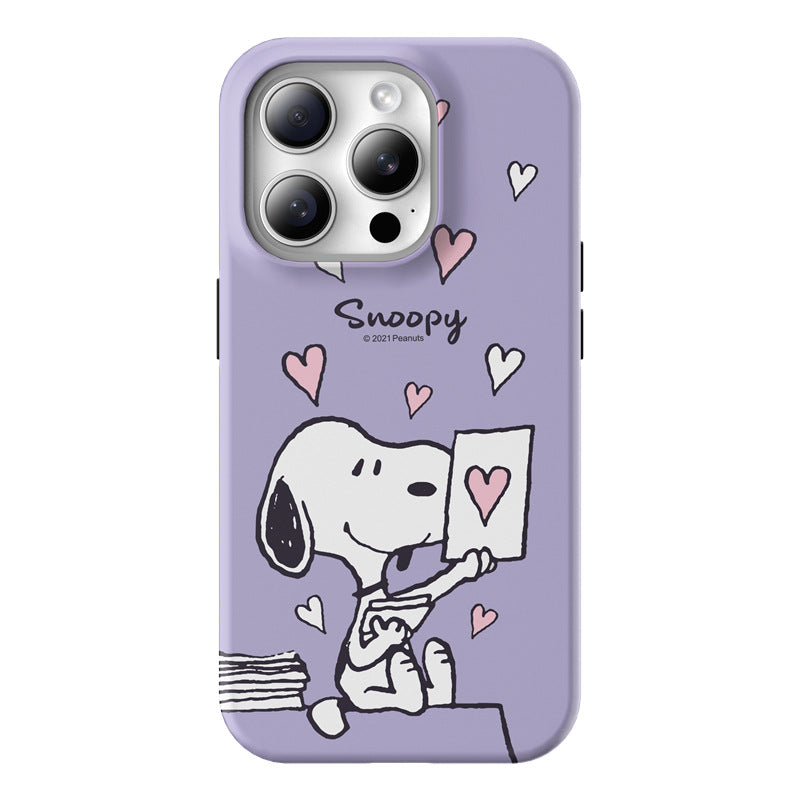 Snoopy Guard Up Shockproof TPU+PC Dual Layer Combo Case Cover