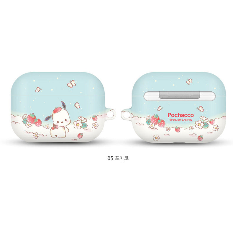 Sanrio Characters Strawberry Hard Apple AirPods Charging Case Cover