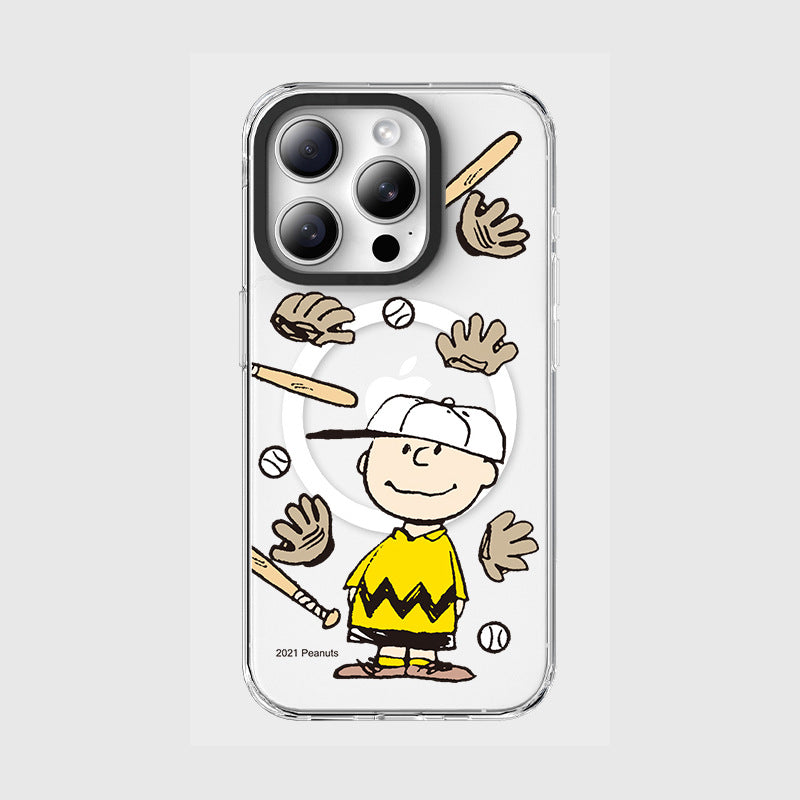 Peanuts Snoopy MagSafe Shockproof Clear Case Cover