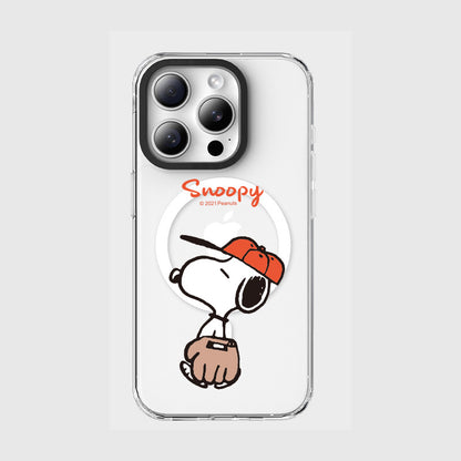 Peanuts Snoopy MagSafe Shockproof Clear Case Cover