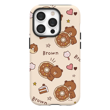 Line Friends Dessert Dual Layer TPU+PC Shockproof Guard Up Combo Case Cover